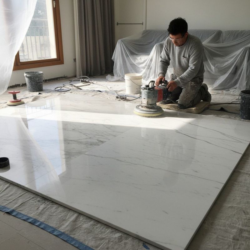 Marble Countertop Polishing detail