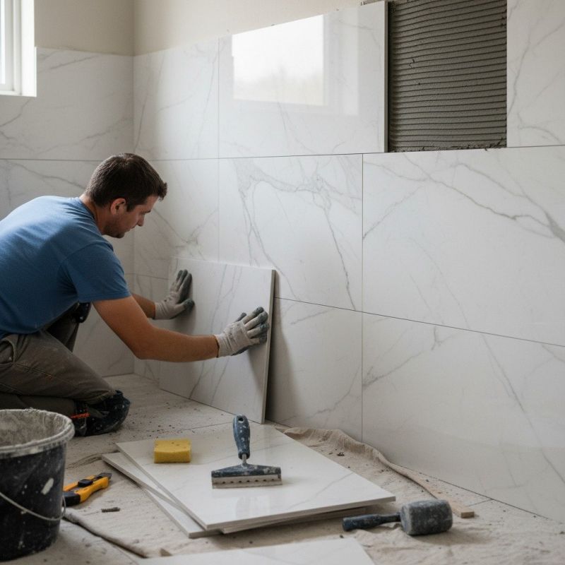 Marble Slab Installation